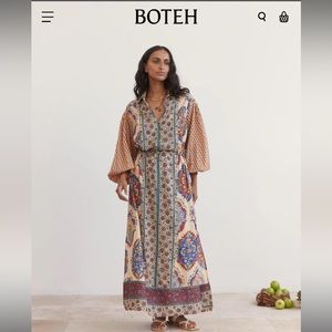 Boteh Clementine Maxi Smock Dress - size 3